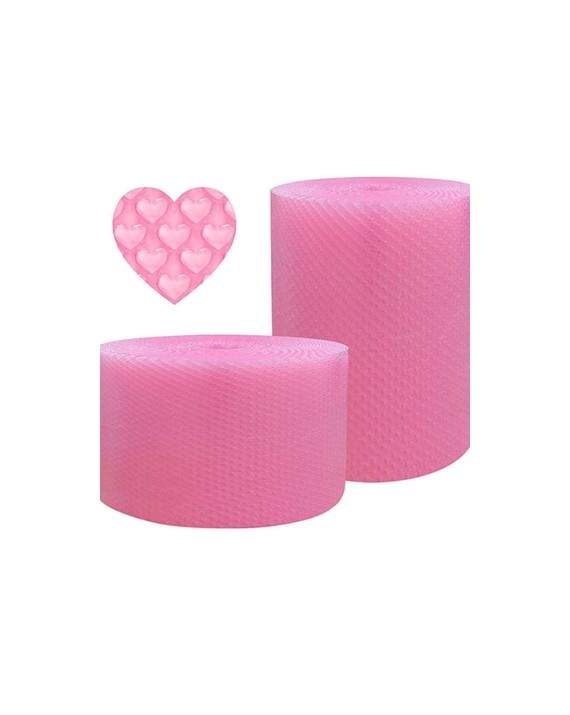 Papier bulle rose coeur